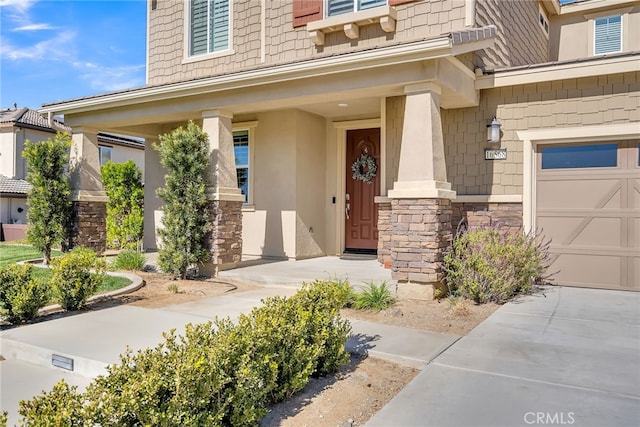 16568 Fleur Blvd, Riverside, CA 92503 - property entrance featuring stone siding and a porch