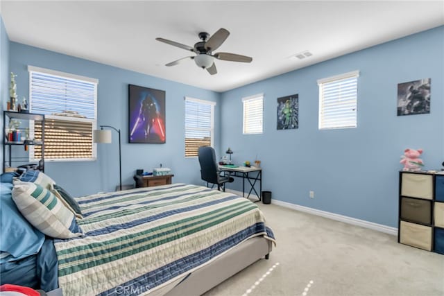 16568 Fleur Blvd, Riverside, CA 92503 - carpeted bedroom with baseboards and a ceiling fan