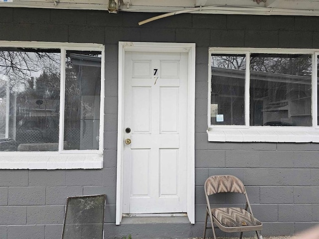 view of doorway to property