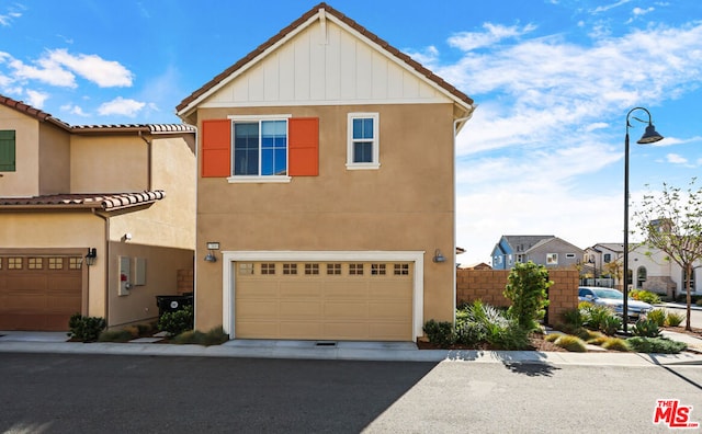 view of front facade with a garage