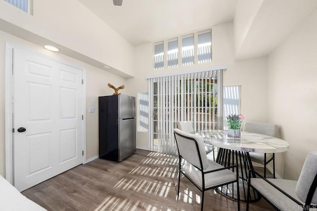 dining room featuring hardwood / wood-style flooring