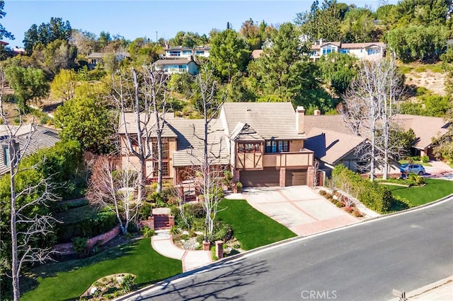 birds eye view of property