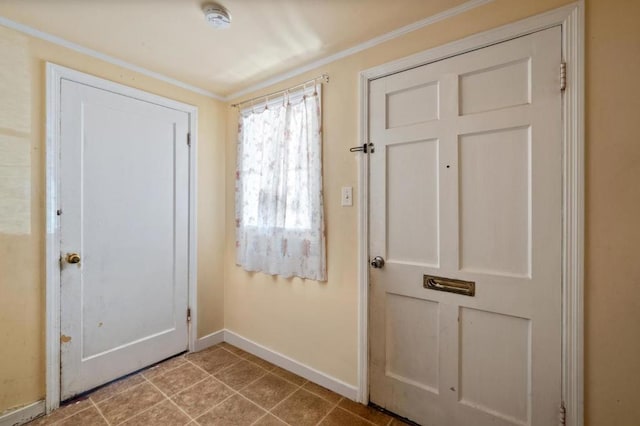 entryway with ornamental molding