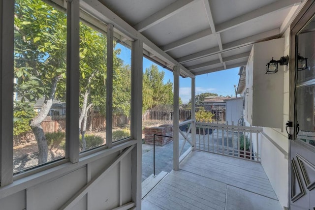 view of sunroom / solarium