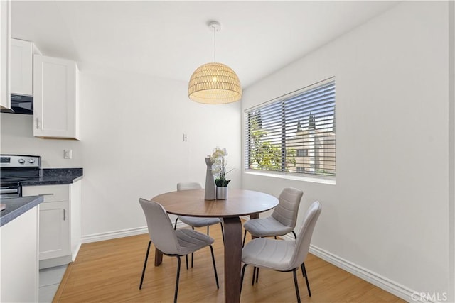 dining room featuring light hardwood / wood-style flooring