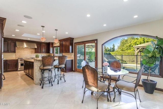 view of dining space