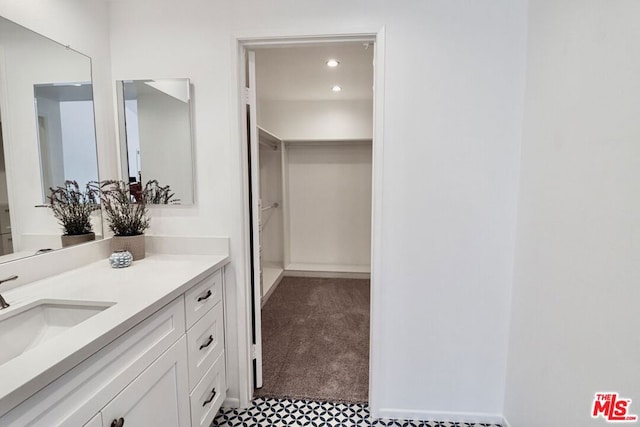 bathroom featuring vanity