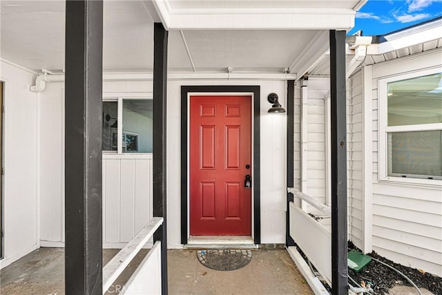 view of doorway to property