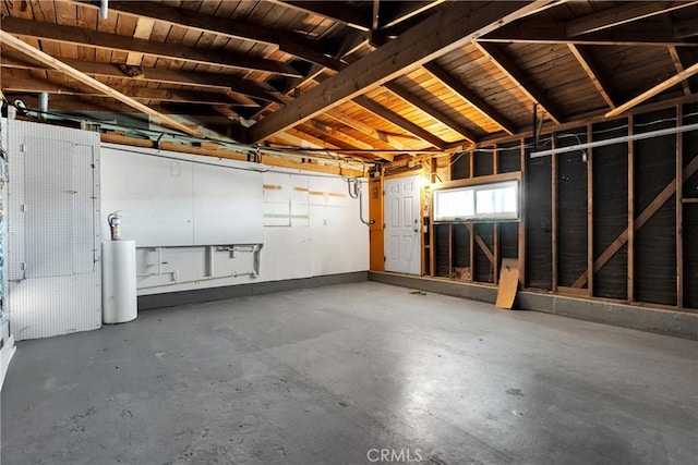 garage with wooden ceiling