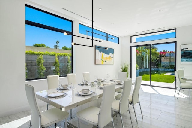 view of dining area