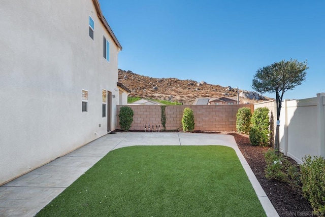 view of yard featuring a patio area