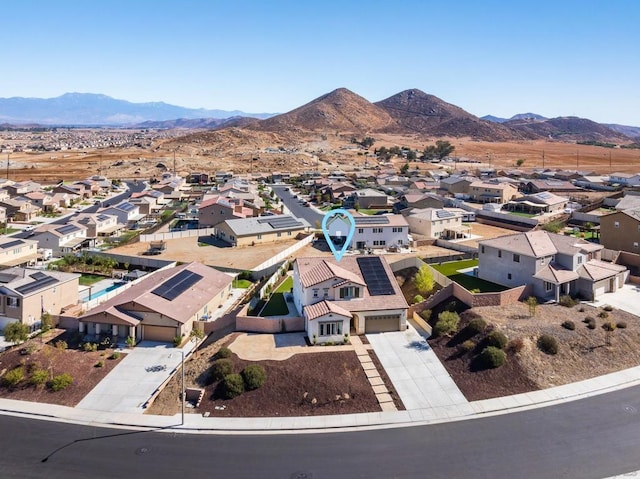 aerial view featuring a mountain view