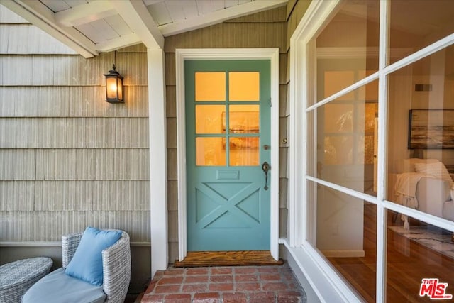 view of doorway to property