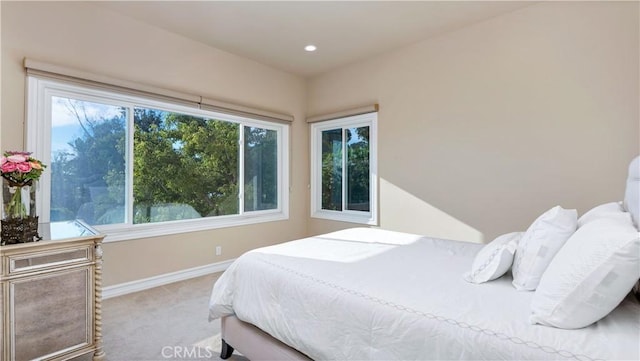 view of carpeted bedroom