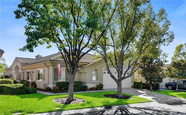 view of front of house with a front yard