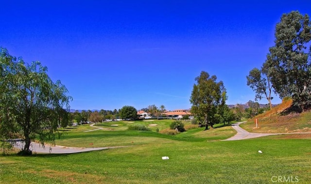 view of property's community featuring a yard