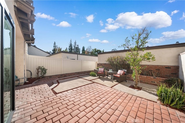 view of patio / terrace featuring an outdoor hangout area