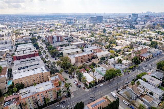 drone / aerial view with a view of city