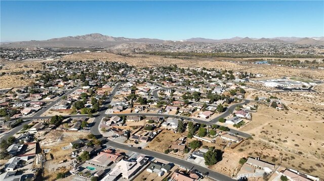 aerial view featuring a mountain view