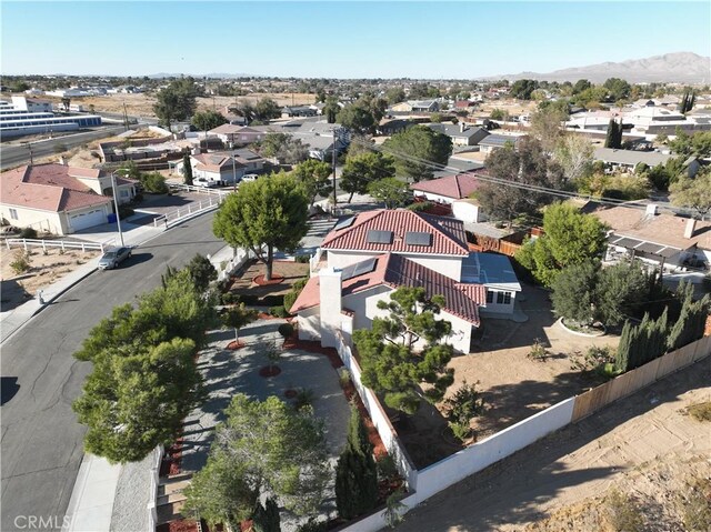 bird's eye view with a mountain view