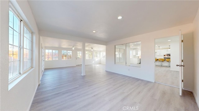 interior space featuring light hardwood / wood-style floors