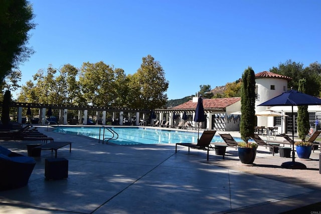 view of pool with a patio