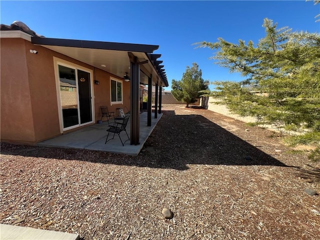 view of yard with a patio area