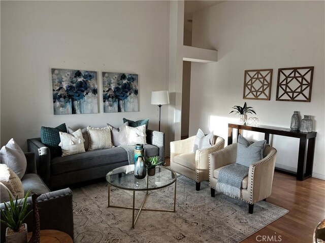 living room featuring hardwood / wood-style floors