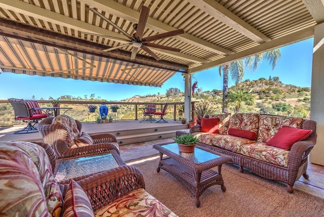 view of patio / terrace featuring outdoor lounge area