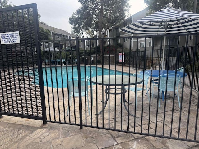 view of pool with a patio