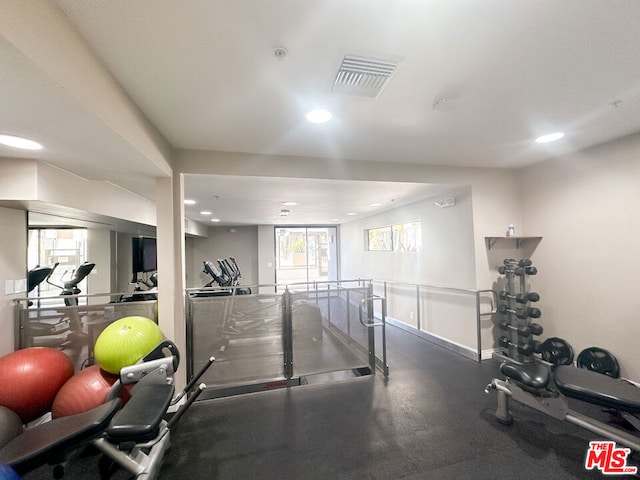 view of exercise room