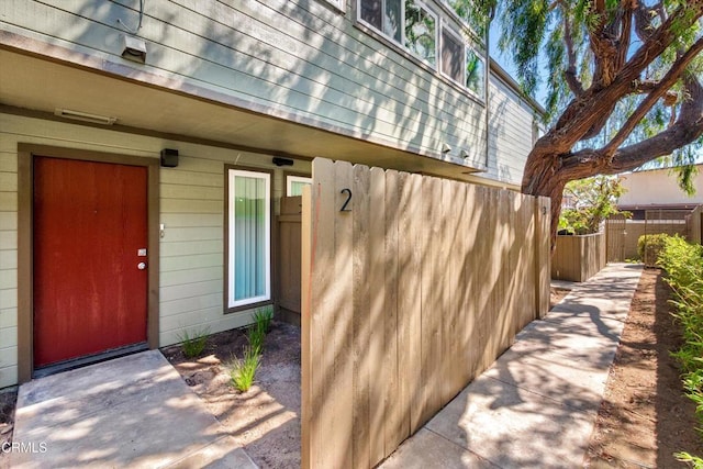 view of doorway to property