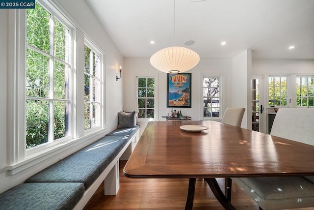 view of dining area