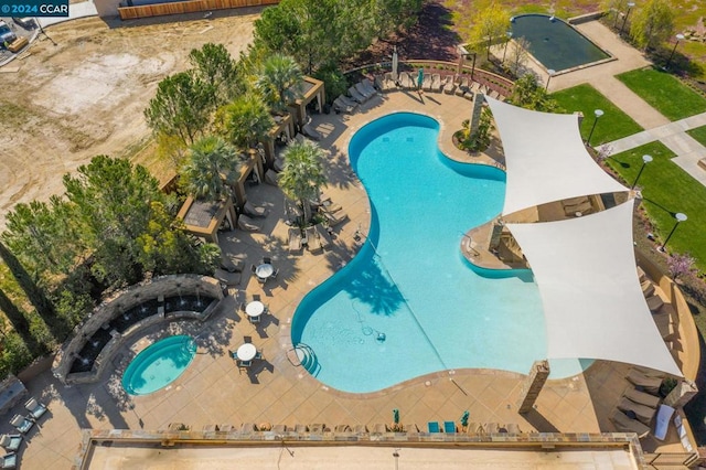 view of pool with a patio