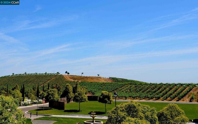 view of home's community with a yard and a rural view