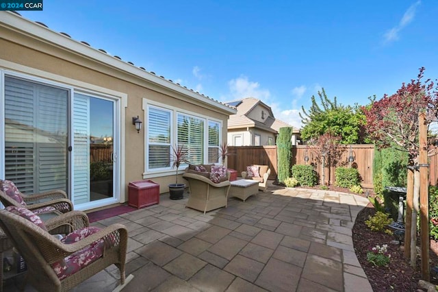 view of patio with outdoor lounge area