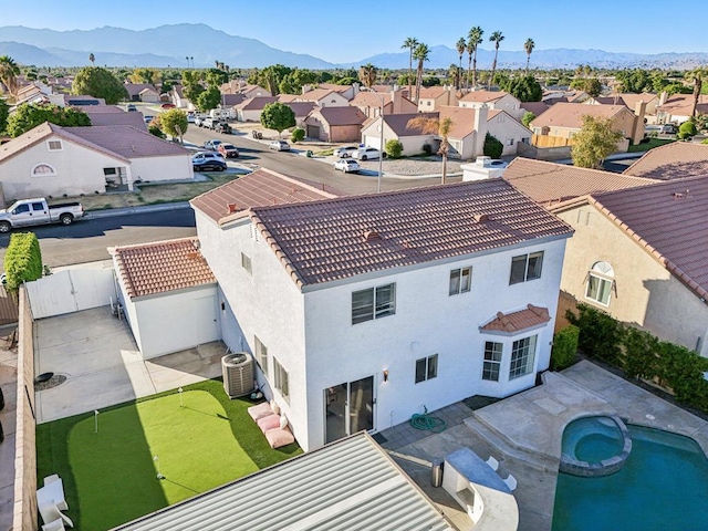 bird's eye view featuring a mountain view