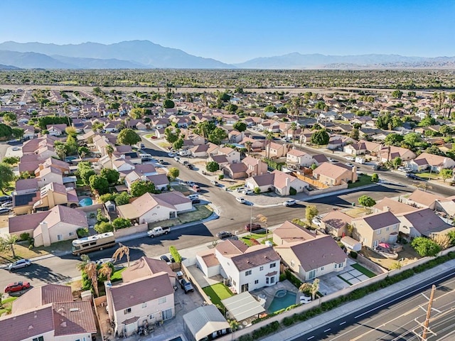 bird's eye view featuring a mountain view