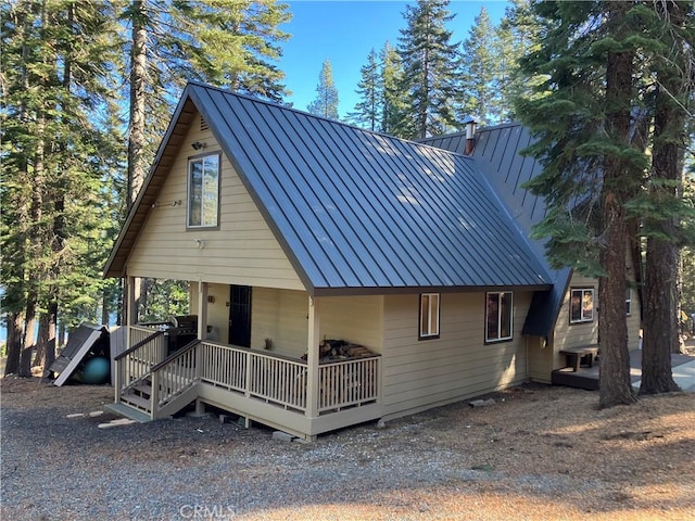 view of front of house with a porch