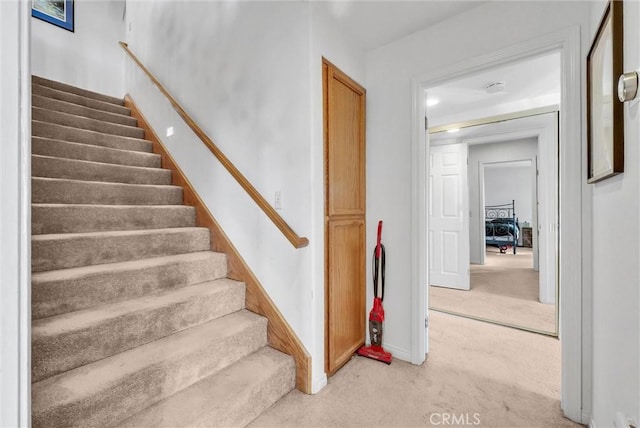 stairway with carpet