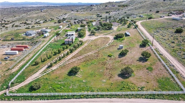 bird's eye view featuring a rural view