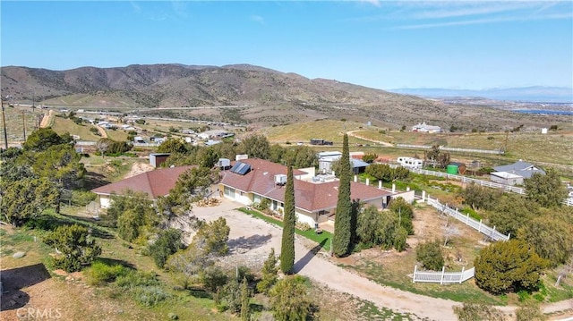 aerial view featuring a mountain view