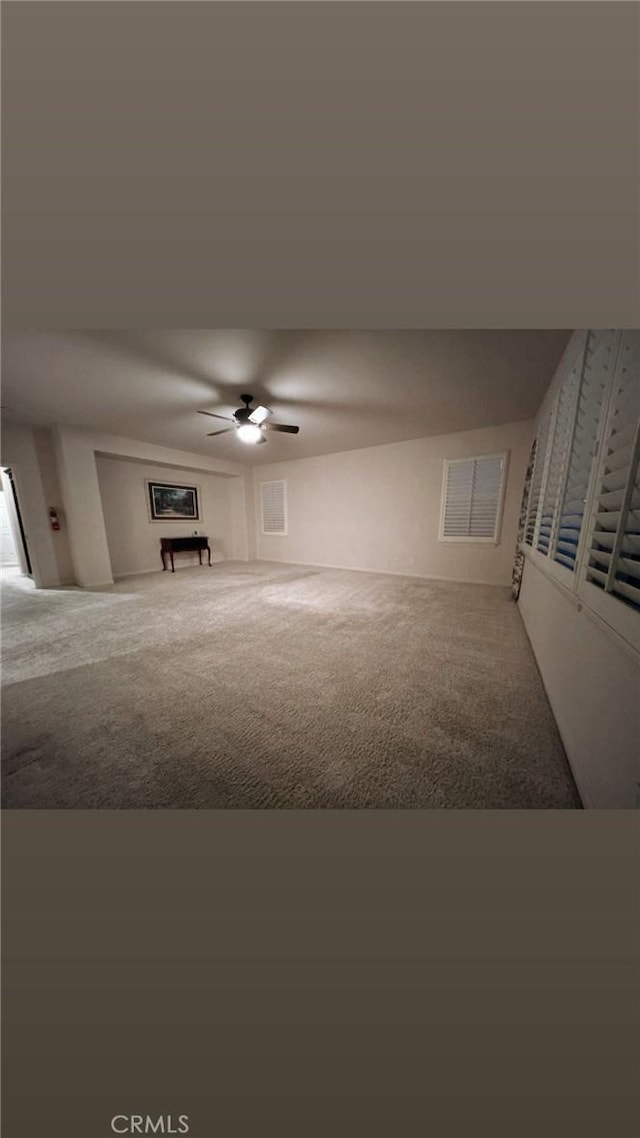 interior space featuring carpet