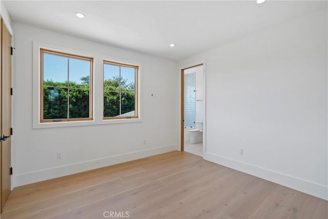 empty room featuring light hardwood / wood-style flooring