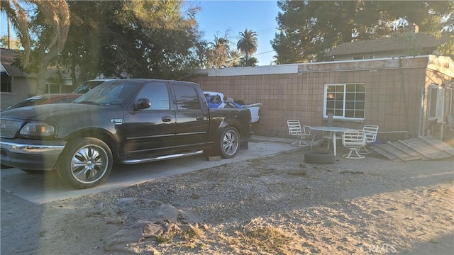 view of vehicle parking