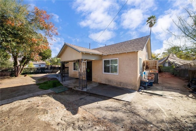 view of front of property with a patio