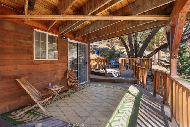 view of patio / terrace with a deck