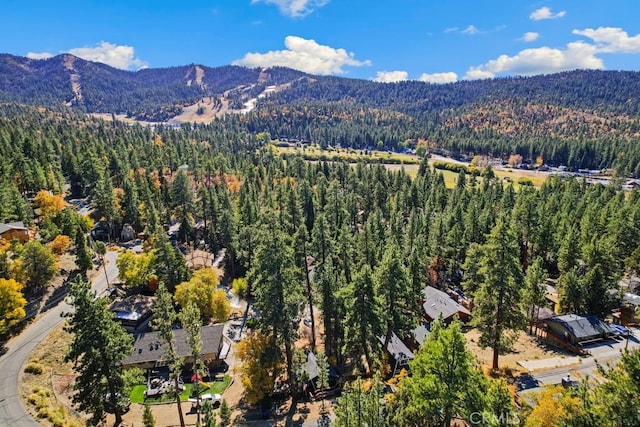 bird's eye view featuring a mountain view