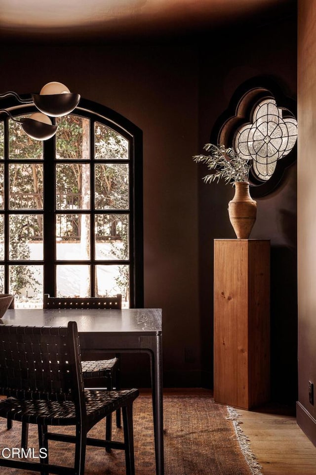 dining room featuring hardwood / wood-style floors