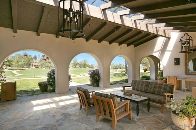 view of patio / terrace featuring an outdoor hangout area